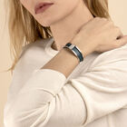 Courbe Bracelet, Gold finish, Black / White image number 3